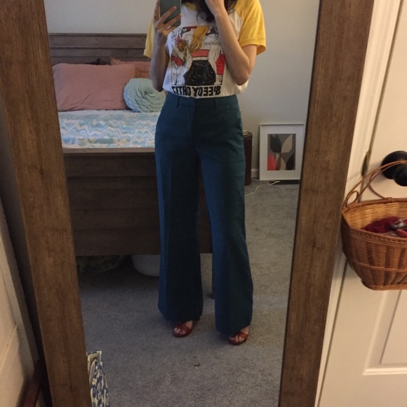 Ark & Co Pants - New Ark & Co teal wide leg trouser pants S